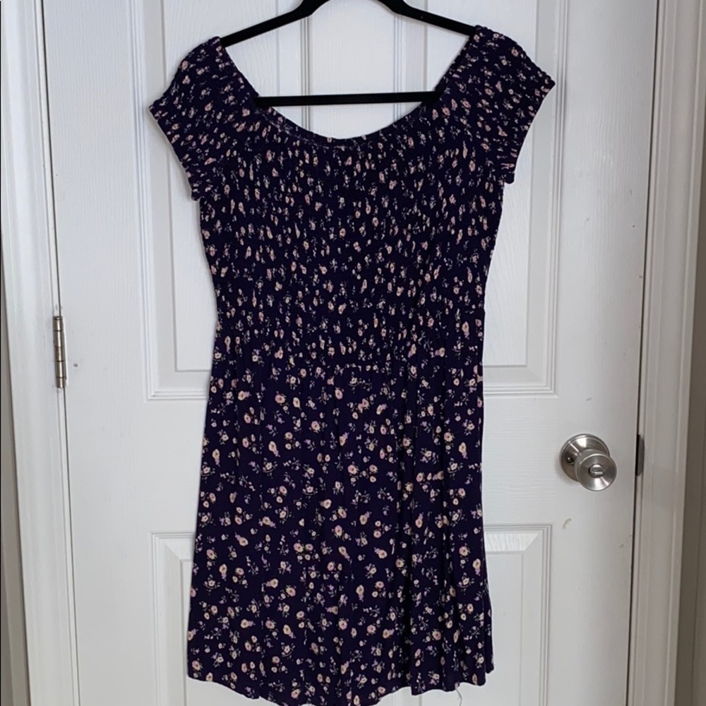 Purple Strapless Dress